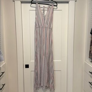 Elan Multicolor Striped Maxi Dress size medium